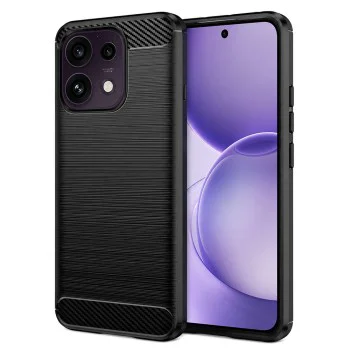Калъф за Oppo Reno16 F / Reno16 FS - Carbon Silicone - Techsuit - Черен