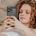 Калъф за Oppo Reno16 F / Reno16 FS - Carbon Silicone - Techsuit - Син