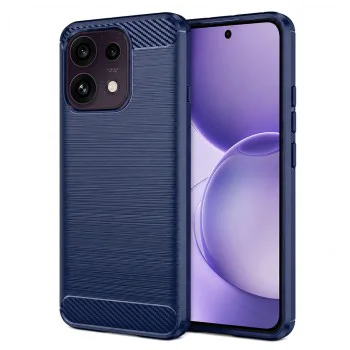 Калъф за Oppo Reno16 F / Reno16 FS - Carbon Silicone - Techsuit - Син