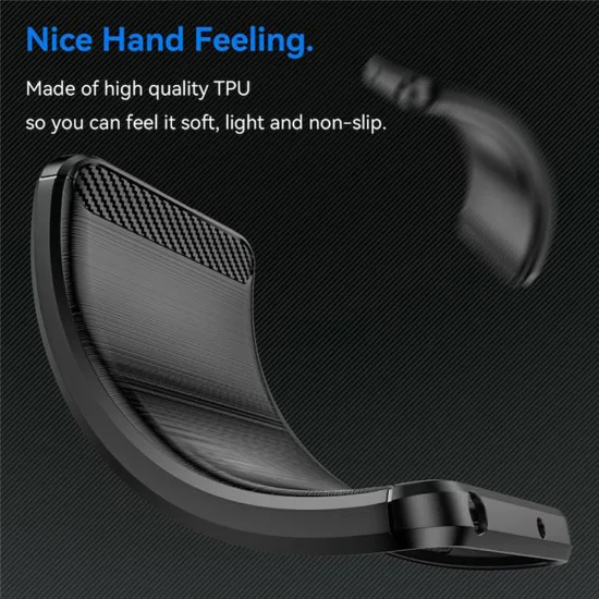 Калъф за Oppo Reno16 F / Reno16 FS - Carbon Silicone - Techsuit - Син