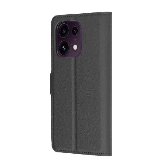 Калъф за Oppo Reno16 F / Reno16 FS - Leather Folio - Techsuit - Черен