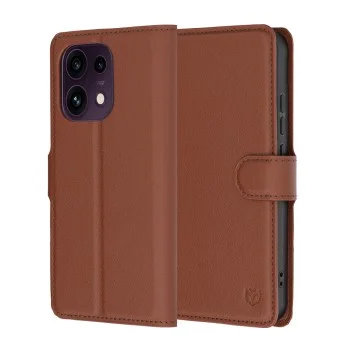 Калъф за Oppo Reno16 F / Reno16 FS - Leather Folio - Techsuit - Кафяв