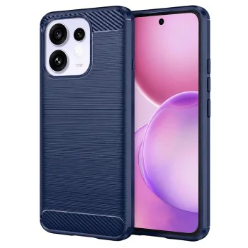 Калъф за Oppo Reno16 / Reno16 Pro - Carbon Silicone - Techsuit - Син