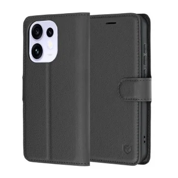 Калъф за Oppo Reno16 / Reno16 Pro - Leather Folio - Techsuit - Черен