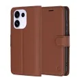 Калъф за Oppo Reno16 / Reno16 Pro - Leather Folio - Techsuit - Кафяв