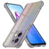 Калъф за Oppo Reno8 - Techsuit - Удароустойчив Clear Silicone - Опушено Черен