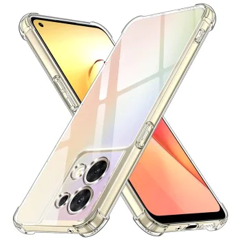 Калъф за Oppo Reno8 - Удароустойчив Прозрачен Силиконов - Прозрачен