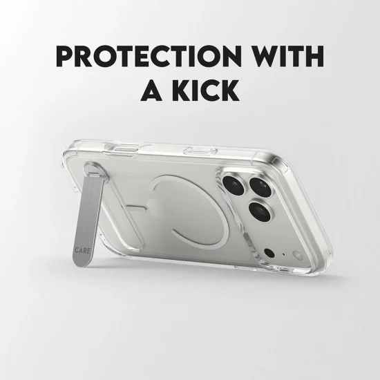 Калъф PanzerGlass® CARE Feature Kickstand MagSafe - iPhone 17 Pro Max - Прозрачен