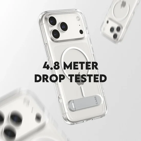 Калъф PanzerGlass® CARE Feature Kickstand MagSafe - iPhone 17 Pro Max - Прозрачен