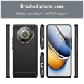 Калъф за Realme 11 Pro / 11 Pro+ - Carbon Silicone - Черен