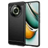 Калъф за Realme 11 Pro / 11 Pro+ - Carbon Silicone - Черен