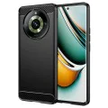 Калъф за Realme 11 Pro / 11 Pro+ - Carbon Silicone - Черен