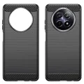Калъф за Realme 12 / 12x - Carbon Silicone - Черен