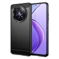 Калъф за Realme 12 / 12x - Carbon Silicone - Черен