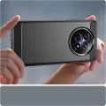 Калъф за Realme 12 / 12x - Carbon Silicone - Черен
