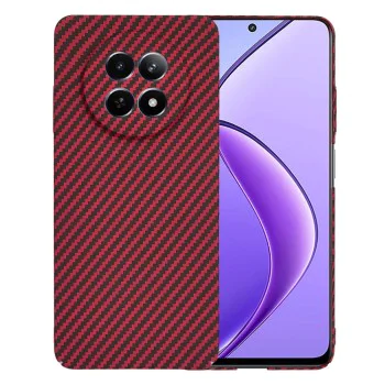 Калъф за Realme 12 / 12x - Carbonite FiberShell - Червен