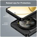 Калъф за Realme 12 Pro / 12 Pro+ - Carbon Silicone - Черен