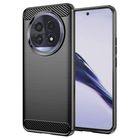 Калъф за Realme 13 Pro / 13 Pro+ - Carbon Silicone - Черен