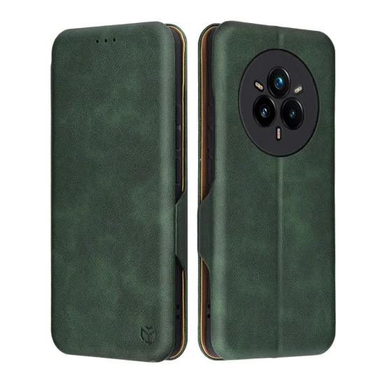 Калъф за Realme 14 Pro+ - Techsuit - Safe Wallet Plus - Зелен