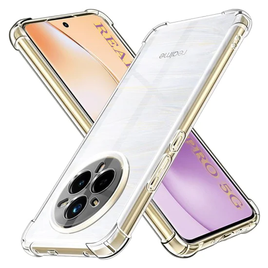 Калъф за Realme 14 Pro - Techsuit - Удароустойчив Clear Silicone - Прозрачен