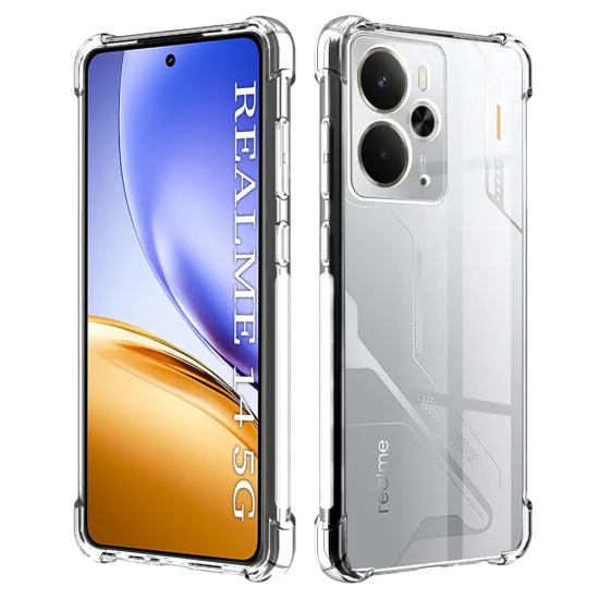 Калъф за Realme 14 / Realme 14T - Techsuit - Удароустойчив Clear Silicone - Прозрачен