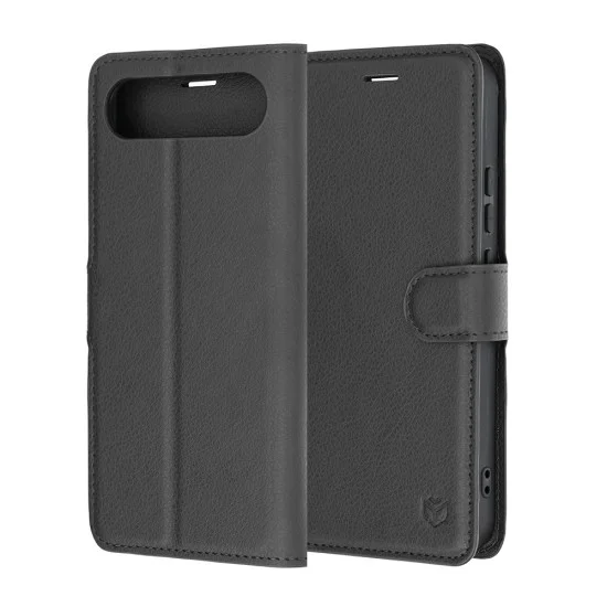 Калъф за Realme 16 5G - Leather Folio - Techsuit - Черен
