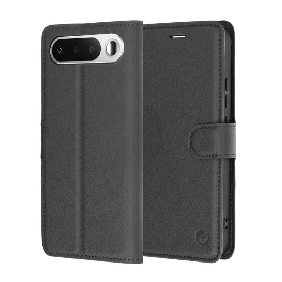 Калъф за Realme 16 5G - Leather Folio - Techsuit - Черен