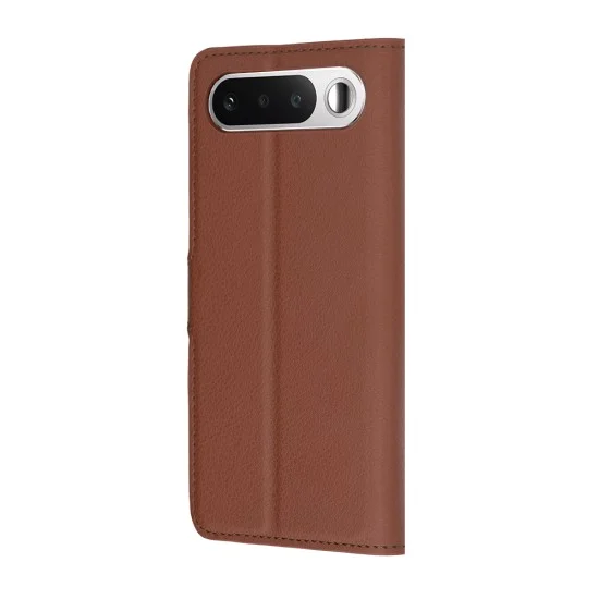 Калъф за Realme 16 5G - Leather Folio - Techsuit - Кафяв