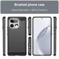 Калъф за Realme 16 Pro+ - Carbon Silicone - Techsuit - Черен