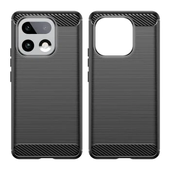 Калъф за Realme 16 Pro+ - Carbon Silicone - Techsuit - Черен