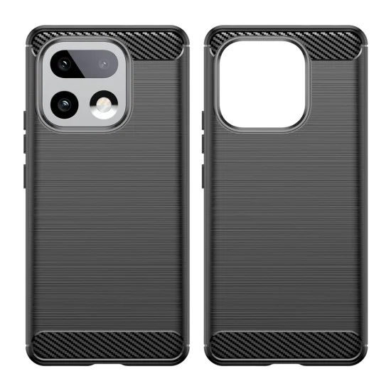 Калъф за Realme 16 Pro+ - Carbon Silicone - Techsuit - Черен