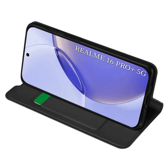 Калъф за Realme 16 Pro - Magskin Book - Techsuit - Черен