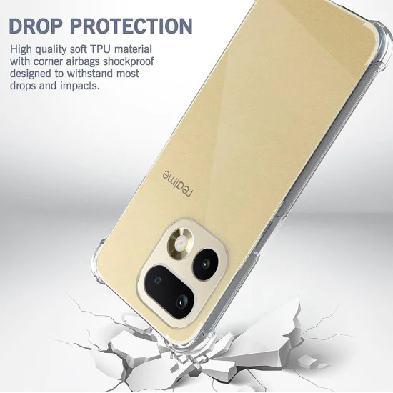 Калъф за Realme 16 Pro+ - Shockproof Clear Silicone - Techsuit - Прозрачен