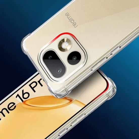 Калъф за Realme 16 Pro - Shockproof Clear Silicone - Techsuit - Прозрачен