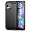 Калъф за Realme 8 4G / 8 Pro 4G - Carbon Silicone - Черен