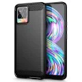 Калъф за Realme 8 4G / 8 Pro 4G - Carbon Silicone - Черен