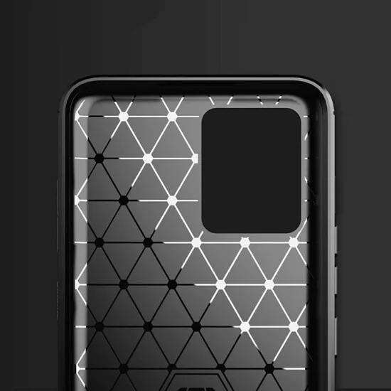 Калъф за Realme 8 4G / 8 Pro 4G - Carbon Silicone - Черен