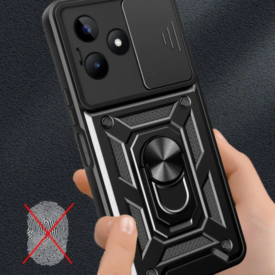 Калъф за Realme C51 / Note 50 - CamShield Series - черен