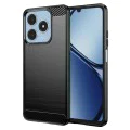 Калъф за Realme C61 / Realme C63 - Carbon Silicone - Черен
