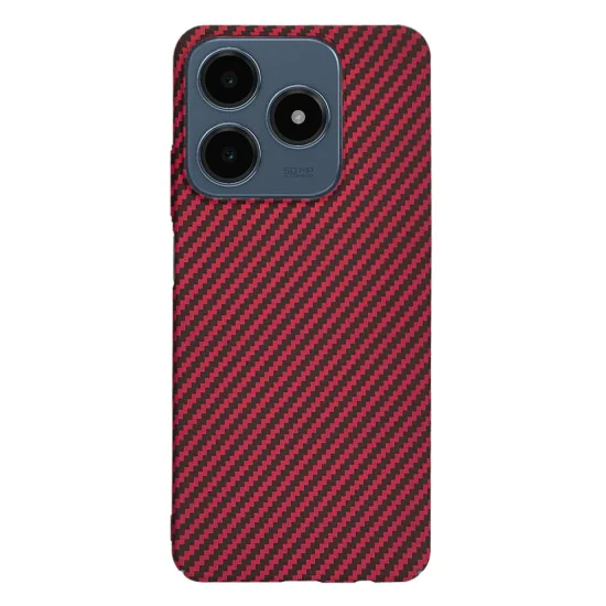 Калъф за Realme C61 / Realme C63 - Carbonite FiberShell - Червен