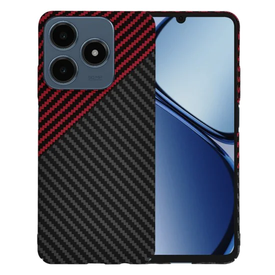 Калъф за Realme C61 / Realme C63 - Carbonite FiberShell - Red Vortex