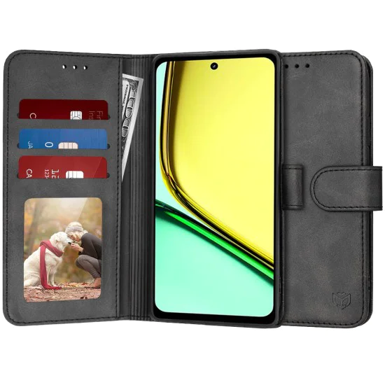 Калъф за Realme C67 4G - Дневник - Черен