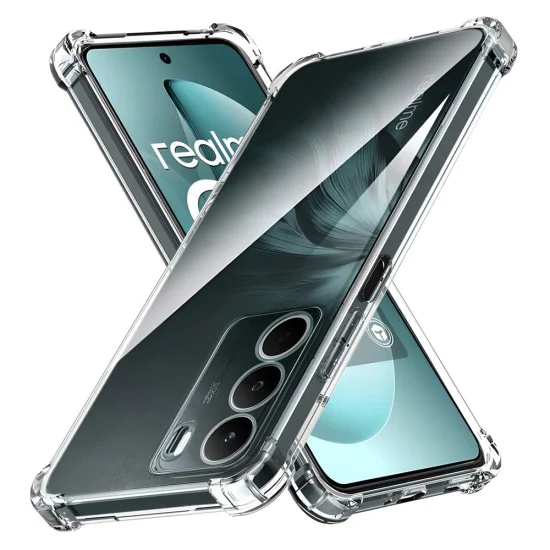 Калъф за Realme C71 - Techsuit - Удароустойчив Clear Silicone - Прозрачен