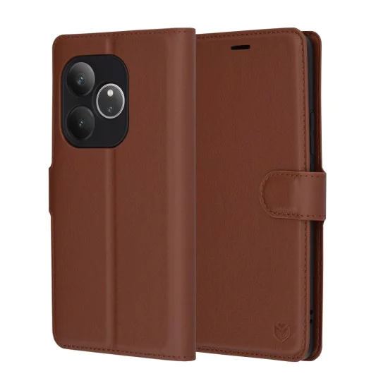 Калъф за Realme GT 6 / GT 6T - Кожено Протектор - Кафяв