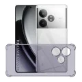 Калъф за Realme GT 6 / GT 6T - Techsuit - Удароустойчив Clear Silicone - Опушено Черен