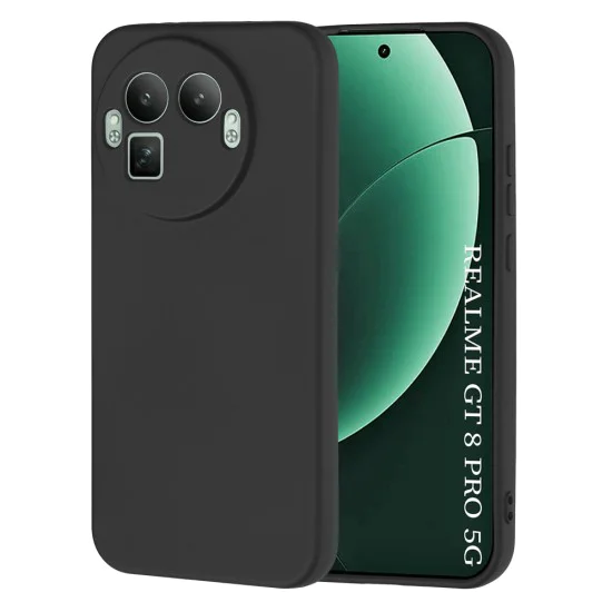 Калъф за Realme GT 8 Pro - SoftFlex - Techsuit - Черен
