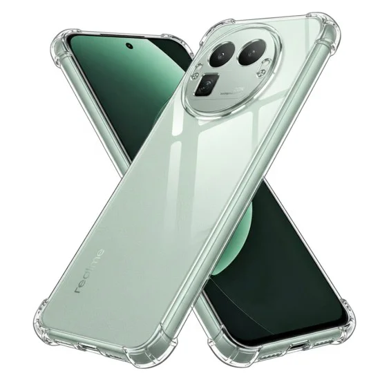 Калъф за Realme GT 8 Pro - Techsuit Shockproof Clear Silicone - Прозрачен