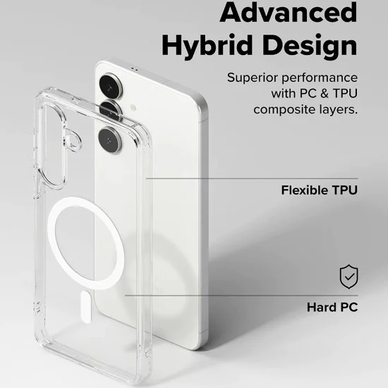 Калъф – Ringke Fusion MagSafe – Samsung Galaxy S25 FE – Прозрачен
