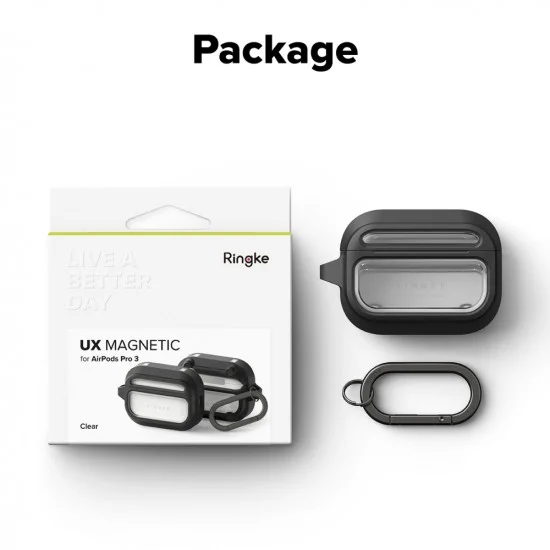 Калъф Ringke UX Magnetic - AirPods Pro 3 - Прозрачен