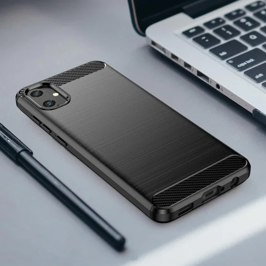 Калъф за Samsung Galaxy A05 - Carbon Silicone - Черен